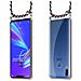 Catena Di Telefoni Cellulari Compatibile Con Asus Zenfone Max M2 In Blu Scuro Giallo - Coperchio Protettivo In Silicone Con Anelli D'argento, Cinturino In Corda E Custodia Staccabile - Foto miniatura 8