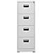 Armadio Classificatore Grigio Chiaro 46x62x133 Cm In Acciaio - Foto miniatura 2