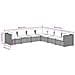 Set Divani Da Giardino 7 Pz Con Cuscini In Polyrattan Marrone - Foto miniatura 5