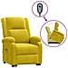Poltrona Alzapersona Massaggiante Reclinabile Gialla In Velluto - Foto miniatura 1
