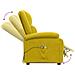 Poltrona Alzapersona Massaggiante Reclinabile Gialla In Velluto - Foto miniatura 3