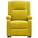 Poltrona Alzapersona Massaggiante Reclinabile Gialla In Velluto - Foto miniatura 5