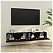 Mobili Tv Da Parete 2 Pz Neri 100x30x30 Cm Legno Multistrato - Foto miniatura 3