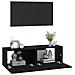 Mobili Tv Da Parete 2 Pz Neri 100x30x30 Cm Legno Multistrato - Foto miniatura 7