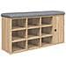 Panca Porta Scarpe Rovere Sonoma 102x32x50 Cm Legno Multistrato - Foto miniatura 2