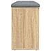 Panca Porta Scarpe Rovere Sonoma 102x32x50 Cm Legno Multistrato - Foto miniatura 6