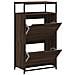 Scarpiera Rovere Marrone 60x34x112 Cm In Legno Multistrato - Foto miniatura 2