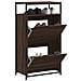 Scarpiera Rovere Marrone 60x34x112 Cm In Legno Multistrato - Foto miniatura 1