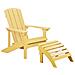 Sedia Da Giardino Con Poggiapiedi Giallo Adirondack - Foto miniatura 8
