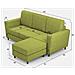 Divano Yasel 3 Posti (tre Sedute Da 60cm) + Pouf Misure Esterne L. 212 P. 155 Colore Verde - Foto miniatura 3