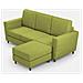 Divano Yasel 3 Posti (tre Sedute Da 60cm) + Pouf Misure Esterne L. 212 P. 155 Colore Verde - Foto miniatura 1