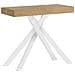 Consolle allungabile 90x40/196 cm Krack Small quercia natura gambe bianche - Foto miniatura 1