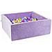 Ballenbak 110x110x40 Fluweel Zacht Paars Met Ballen 600 St. (roze, Geme Leerd, Geel, Babyblauw, Zeemeermineffect) - Foto miniatura 1