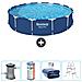 Piscina Fuori Terra - In Giro - 396x84 Cm - Blu - Include Accessori Coordinati Cb59 - Foto miniatura 1