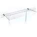 Stendibiancheria Ribaltabile 118x63x8 Cm Bianco, In Alluminio, Perfetto Per Balconi E Terrazzi - Foto miniatura 4