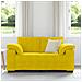 Divano Divanetto Giallo 120 cm in Velluto - Foto miniatura 3