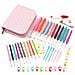 Set Organizer Uncinetti Con Uncinetti Ergonomici E Strumenti Pink - Foto miniatura 2