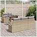 Set Divano da Giardino  6 Pezzi con Cuscini Beige in Polyrattan, Divano da Giardino  2 Posti con Cuscini Beige in Polyrattan - Foto miniatura 3
