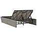 Lettino Prendisole Doppio con Cuscini Grigio in Polyrattan - Foto miniatura 5