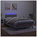 Letto a Molle Materasso e LED Grigio Chiaro 120x190 cm Velluto - Foto miniatura 4