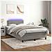Letto a Molle Materasso e LED Grigio Chiaro 120x190 cm Velluto - Foto miniatura 5
