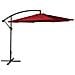 Oahu Ombrello Offset Rotondo 3,50m Diametro Rosso - Foto miniatura 1