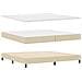 Letto box spring con materasso Crema 200 x 200 cm Tessuto - Foto miniatura 1