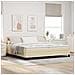 Letto box spring con materasso Crema 200 x 200 cm Tessuto - Foto miniatura 2