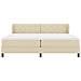 Letto box spring con materasso Crema 200 x 200 cm Tessuto - Foto miniatura 8