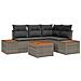 Set Divano da Giardino 5 pcs Grigio 209 x 154 x 85 cm - Foto miniatura 1