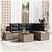 Set Divano da Giardino 5 pcs Grigio 209 x 154 x 85 cm - Foto miniatura 2