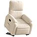 Poltrona Alzapersona Reclinabile Elettrica Beige in Microfibra - Foto miniatura 3