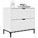 Comodino Bianco lucido 63.5 x 36 x 61 cm Legno multistrato - Foto miniatura 3