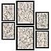 Set Di 6 Stampe Ruffenrahmen 2 In Flower Abstract Aesthetic Decorative Paintings For Your Living Room Home A3 & A4 Cornice Nera - Foto miniatura 1