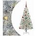 Albero di Natale con 150 LED con supporto Argento 150 cm PET - Foto miniatura 1