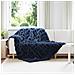 Coperta in Pelliccia di Coniglio Finta 4 pcs Blu Marino - Foto miniatura 2