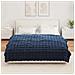Coperta in Pelliccia di Coniglio Finta 4 pcs Blu Marino - Foto miniatura 4