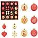 Set di Palle di Natale 40 pcs Oro e Rosso Plastica - Foto miniatura 1