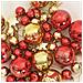 Set di Palle di Natale 40 pcs Oro e Rosso Plastica - Foto miniatura 6