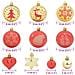 Set di Palle di Natale 40 pcs Oro e Rosso Plastica - Foto miniatura 7