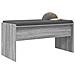 Panca per ingresso con cuscino Grigio Sonoma 83 x 38 x 40 cm - Foto miniatura 3