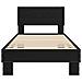 Struttura letto con testata Rovere Nero 80 x 200 cm - Foto miniatura 3
