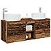 Set di mobili per il bagno 3 pz Legno antico - Foto miniatura 2