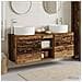 Set di mobili per il bagno 3 pz Legno antico - Foto miniatura 3