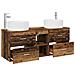 Set di mobili per il bagno 3 pz Legno antico - Foto miniatura 7