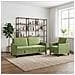 Set di Divani con Storage 2 pz Verde chiaro Poliestere - Foto miniatura 2