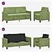 Set di Divani con Storage 2 pz Verde chiaro Poliestere - Foto miniatura 6