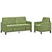 Set di Divani con Storage 2 pz Verde chiaro Poliestere - Foto miniatura 1