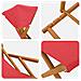 Lettino 4 pcs 3 Posizione Legno di Eucalipto Massello Rosso - Foto miniatura 2
