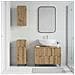 Set di armadietti da bagno in 3 pezzi ZWOLLE Rovere Artigianale - Foto miniatura 3